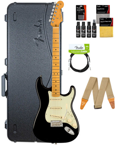 Fender American Professional II Stratocaster - Black w/ Cleaning Kit