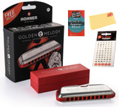 Hohner 544 Golden Melody Harmonica - Key of F w/ Key Stickers