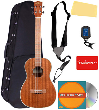 Kala KA-BG Gloss Mahogany Baritone Ukulele - Natural w/ Hard Case