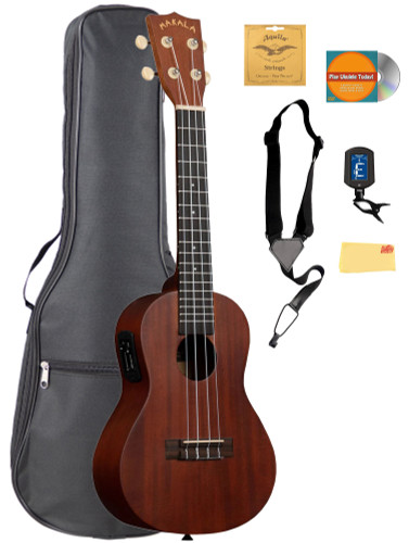 Kala MK-CE Makala Concert Acoustic-Electric Ukulele w/ Gig Bag