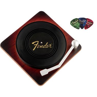 Fender Sunburst Turntable Coaster Set w/ Picks