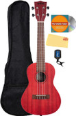 Kala MRT-RED-C Modern Meranti Concert Ukulele - Adobe Red w/ Gig Bag