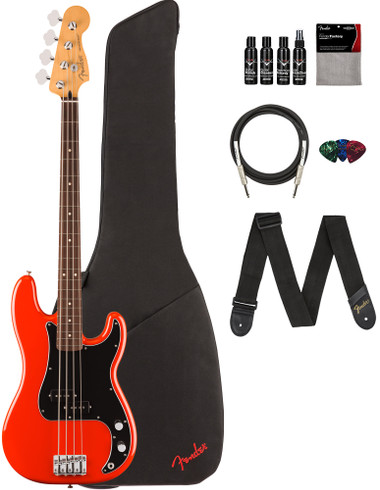 Fender Player II Precision Bass - Coral Red w/ Cleaning Kit