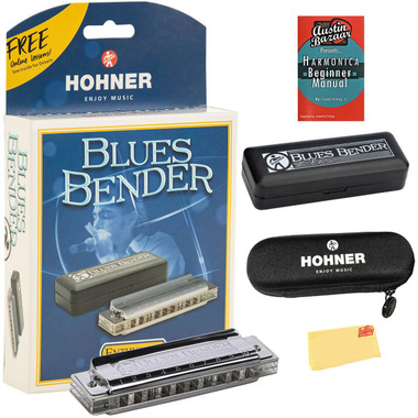 Hohner Blues Bender Harmonica - Key of C w/ Zip Pouch