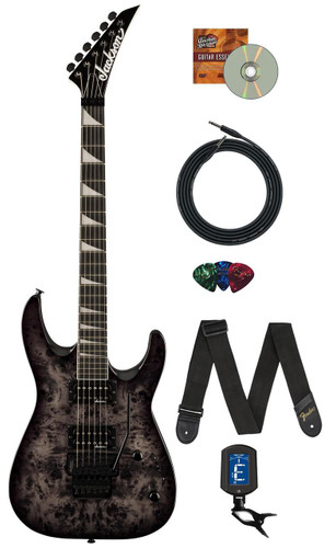 Jackson Dinky JS32 DKAP Electric Guitar - Transparent Black w/ Instrument Cable
