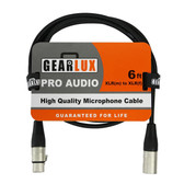 Gearlux 6-Foot XLR Microphone Cable