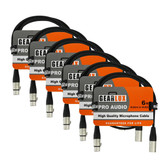 Gearlux 6-Foot XLR Microphone Cable - 6 Pack