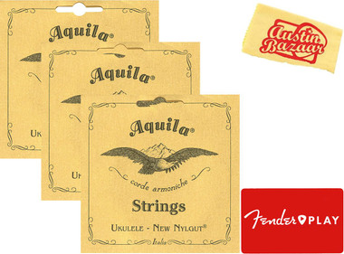 Aquila Tenor Ukulele Strings - 3 Pack with Fender Play Online Lessons