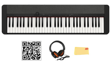 Casio Casiotone CT-S1 61-Key Portable Keyboard - Black w/ Headphones