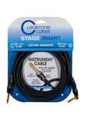 Cleartone 15-Foot Stage Smart Instrument Cable, Straight-Angled, 22 AWG - 1 Pack