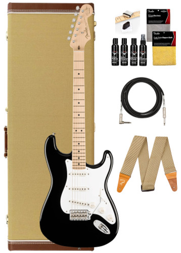 Fender Eric Clapton Stratocaster - Black w/ Guitar Cleaning Kit