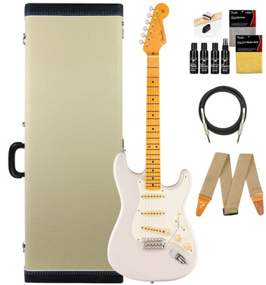 Fender Eric Johnson Stratocaster - White Blonde w/ Guitar Cleaning Kit