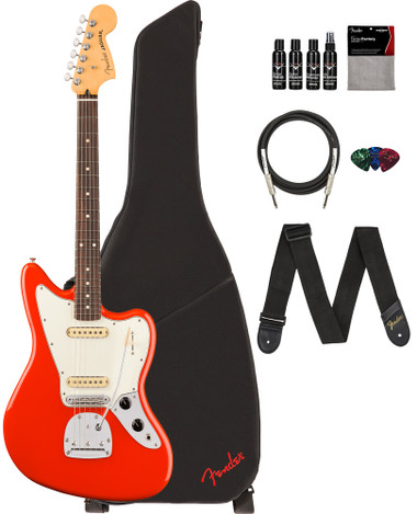 Fender Player II Jaguar - Coral Red w/ Cleaning Kit