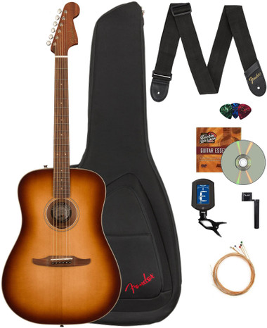 Fender Redondo Classic Acoustic-Electric Guitar - Aged Cognac Burst w/ Gig Bag