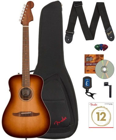 Fender Malibu Classic Acoustic-Electric Guitar - Aged Cognac Burst w/ Gig Bag