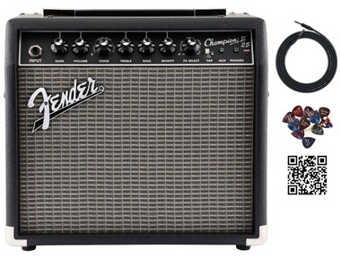Fender Champion II 25-Watt Guitar Combo Amplifier w/ Instrument Cable