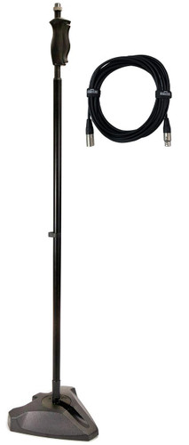 Hamilton KB800M Folding-Base Microphone Stand, 68.5-Inch Height w/ XLR Cable