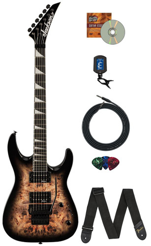 Jackson Dinky Arch Top JS32 DKA Electric Guitar - Transparent Black Burst w/ Instrument Cable