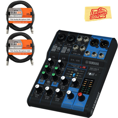 Yamaha MG06X Mixer w/ XLR Cables