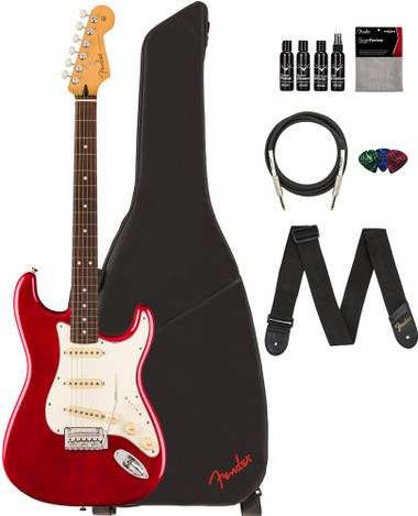 Fender Player II Stratocaster - Transparent Cherry Burst w/ Cleaning Kit