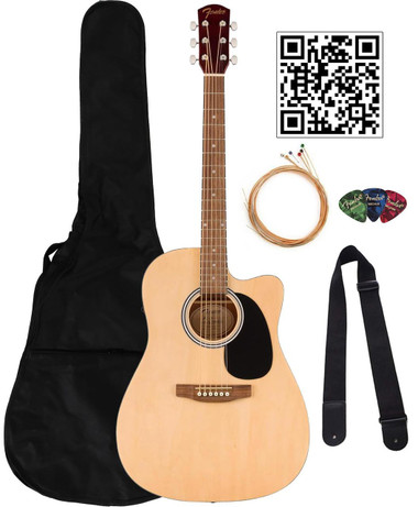 Fender FA Series Dreadnought Acoustic-Electric Guitar - Natural w/ Gig Bag