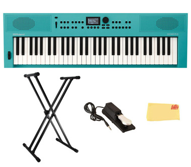 Roland GO:KEYS 3 Music Creation Keyboard - Turquoise w/ Adjustable Stand