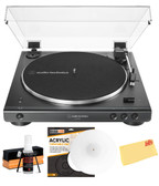 Audio-Technica AT-LP60XBT Fully Automatic Wireless Belt-Drive Turntable - Black w/ Cleaning Kit
