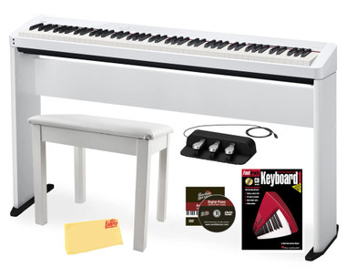 Casio PX-S1100 Privia Slim Digital Piano - White w/ SP-34 Pedal