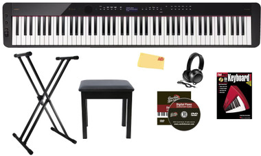 Casio PX-S3100 Privia Slim Digital Piano - Black w/ Adjustable Stand