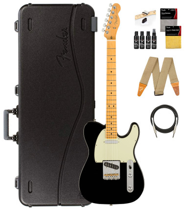 Fender American Professional II Telecaster - Black w/ Guitar Cleaning Kit