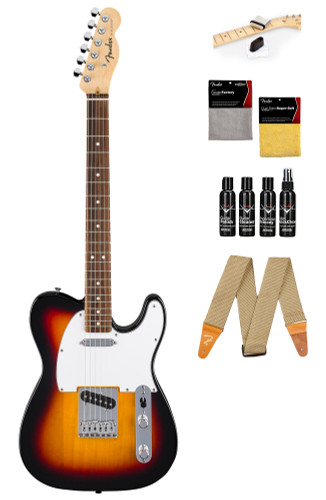 Fender Standard Telecaster - 3-Color Sunburst w/ Guitar Cleaning Kit