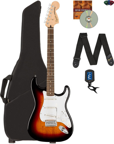 Fender Squier Affinity Stratocaster - 3-Color Sunburst w/ Gig Bag