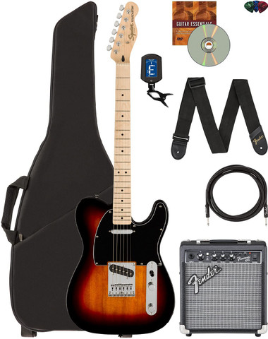 Fender Squier Affinity Telecaster - 3 Color Sunburst w/ Frontman 10G Amplifier