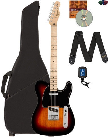Fender Squier Affinity Telecaster - 3 Color Sunburst w/ Gig Bag