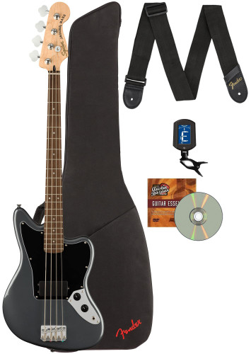 Fender Squier Affinity Jaguar Bass H - Charcoal Frost Metallic w/ Gig Bag