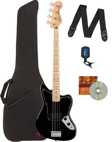 Fender Squier Affinity Jaguar Bass H - Black w/ Gig Bag