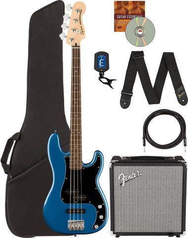 Fender Squier Affinity Precision Bass PJ - Lake Placid Blue w/ Amplifier