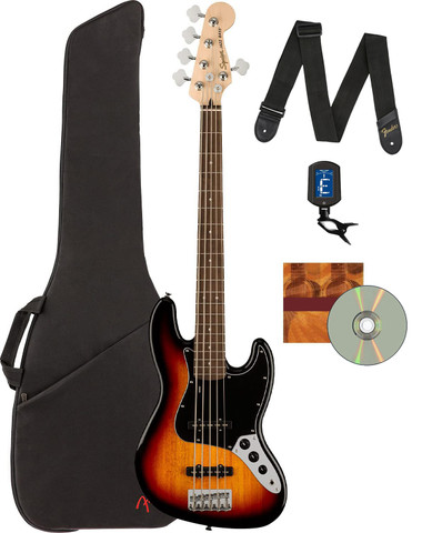 Fender Squier Affinity Jazz Bass V - 3 Color Sunburst w/ Gig Bag