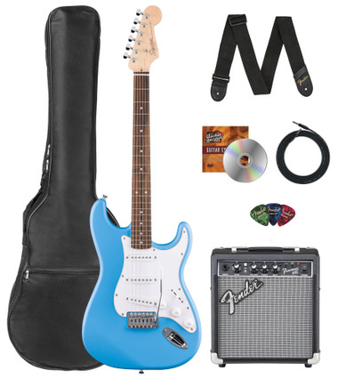 Fender Squier Debut Stratocaster - California Blue w/ Frontman 10G Amplifier
