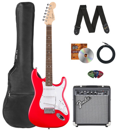 Fender Squier Debut Stratocaster - Torino Red w/ Frontman 10G Amplifier