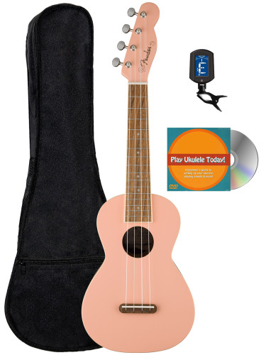Fender Monterey Concert Ukulele - Shell Pink w/ Gig Bag