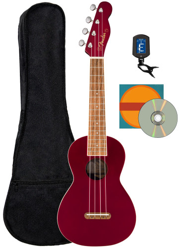 Fender Monterey Concert Ukulele - Cherry w/ Gig Bag
