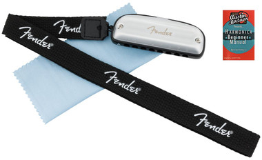 Fender Blues Junior Diatonic 8-Hole Harmonica - Key of G w/ Austin Bazaar Instructional Manual