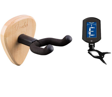 Fender 351 Guitar Wall Hanger - Maple 1 Pack w/ Tuner