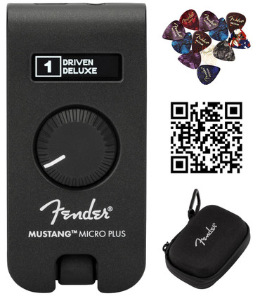 Fender Mustang Micro Plus Headphone Amplifier w/ Case