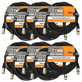 Gearlux 50-Foot 3-Pin Male-to-Female DMX Cable - 10 Pack