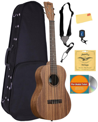 Kala KA-TEAK-B Teak Baritone Ukulele w/ Hard Case