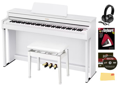 Casio AP-300 Celviano 88-Key Digital Piano - White w/ Furniture Bench