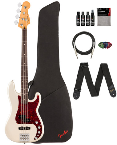 Fender Player II Modified Active Precision Bass - Olympic Pearl w/ Cleaning Kit