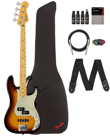 Fender Player II Modified Active Precision Bass - 3-Tone Sunburst w/ Cleaning Kit